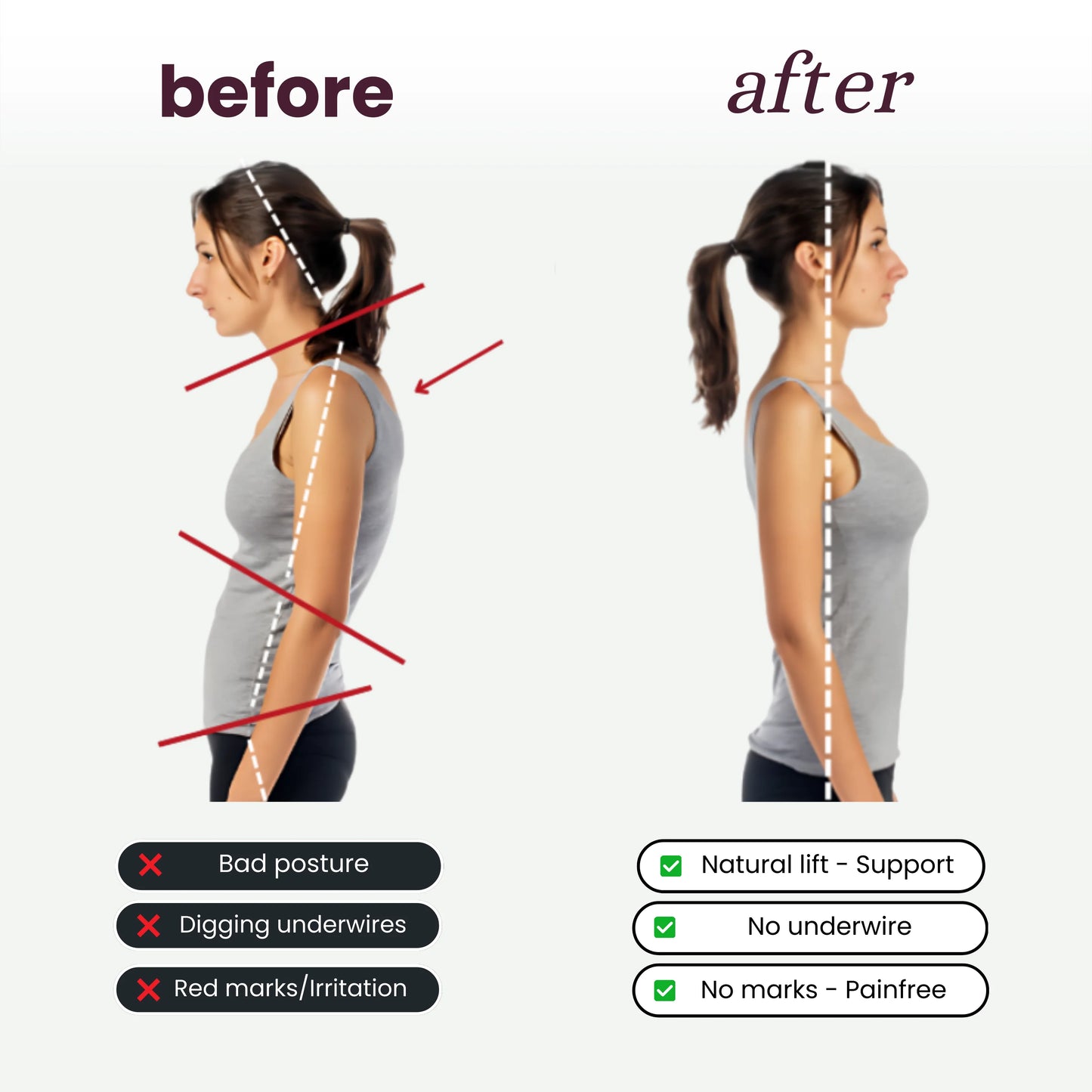 VUE® Jelly Deep-V Wireless Push Up Bra