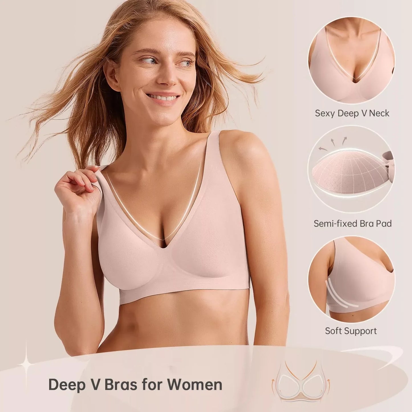 Magic Lift & Comfort: Deep V Wireless Everyday Bra